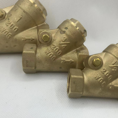 Vernield messing hoge druk duursame buis mexico type Y strainer afvoer globe klep voor water