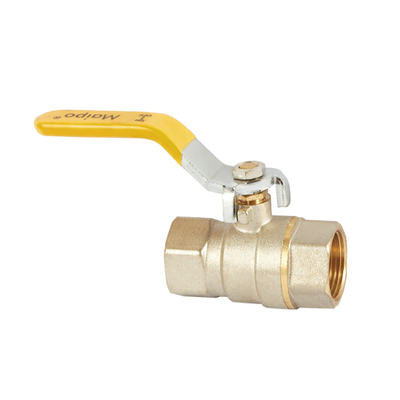 1/2&quot; inch - 4&quot; inch Full Port Messing Ball Valve voor water olie en gas met gele plastic handvat
