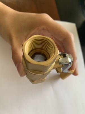 5 &quot;inch groothandel zink Messing Ball Valve met gele plastic handvat