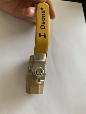 5 &quot;inch groothandel zink Messing Ball Valve met gele plastic handvat
