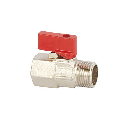 China OEM messing mini balklep met rode plastic handvat