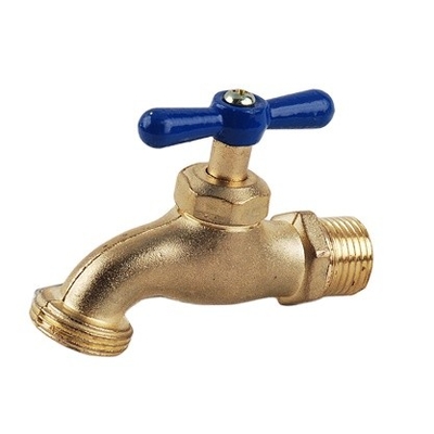 Warm bibcock vorm wasbak kraan badkamer muur goud